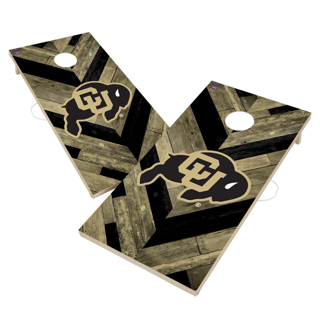 Colorado Buffaloes Cornhole Board Set - Herringbone Design