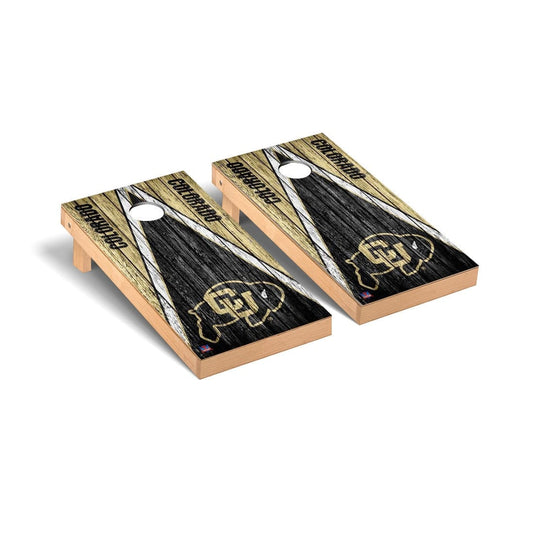 Colorado Buffaloes Cornhole Board Set - Triangle Weathered Version