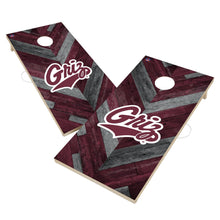 Montana Grizzlies Cornhole Board Set - Herringbone Design
