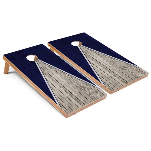 Navy Pyramid All-Weather Cornhole Set