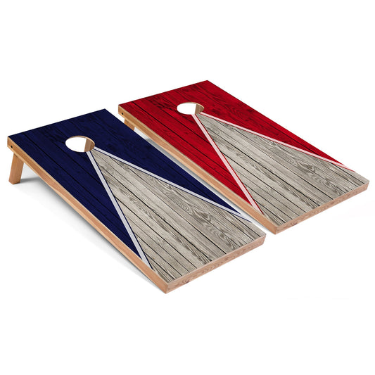 Navy and Red Pyramid All-Weather Cornhole Set