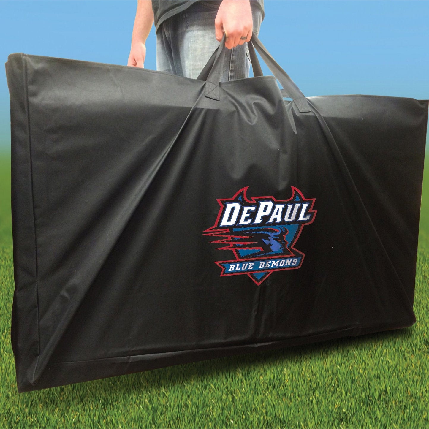 DePaul Swoosh team logo carrying case