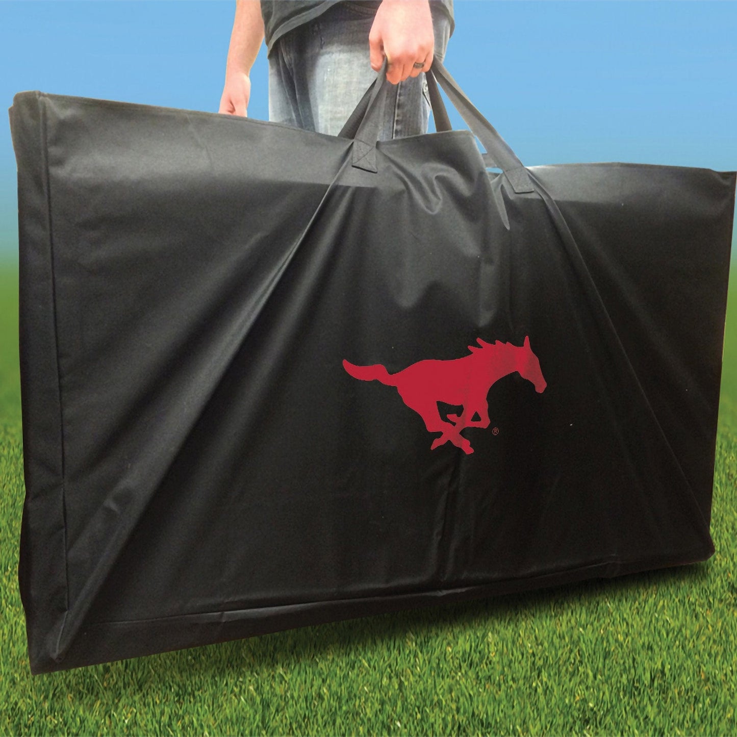 SMU Mustangs Swoosh team logo carrying case