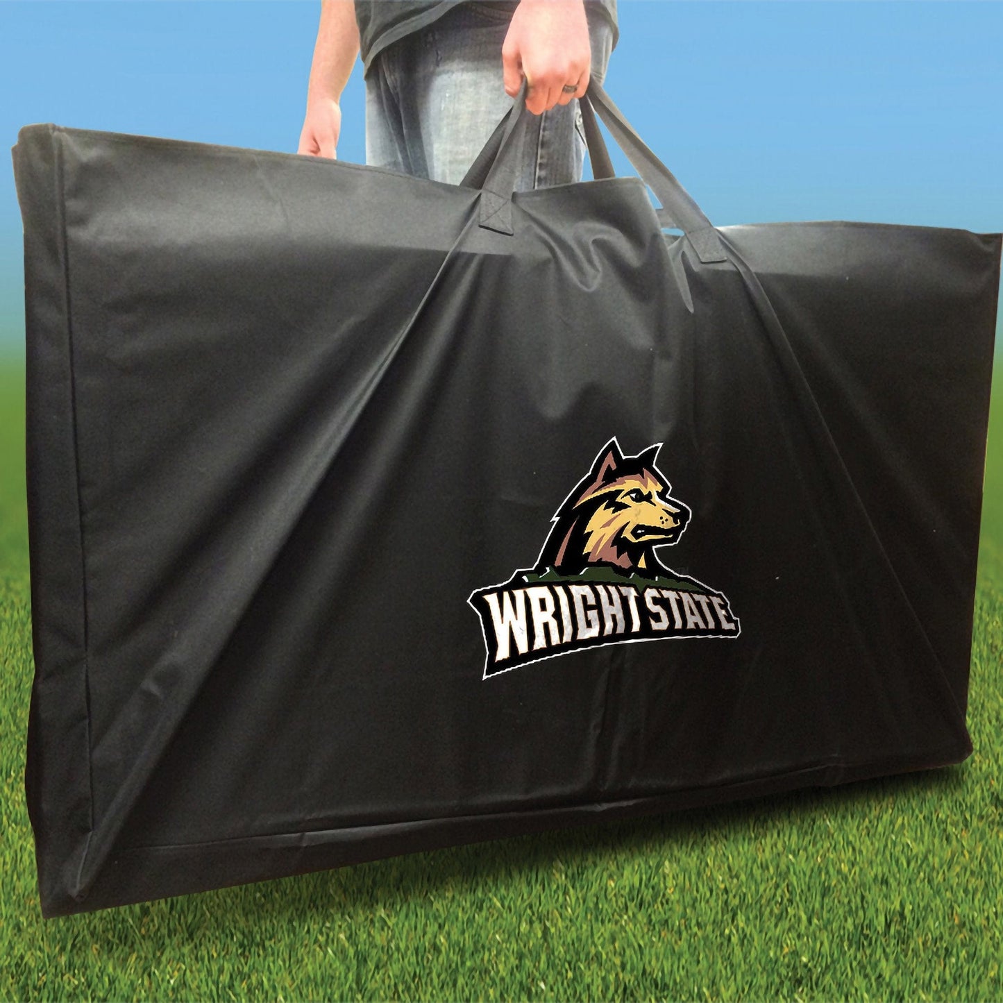 Wright State Distressed team logo carry case