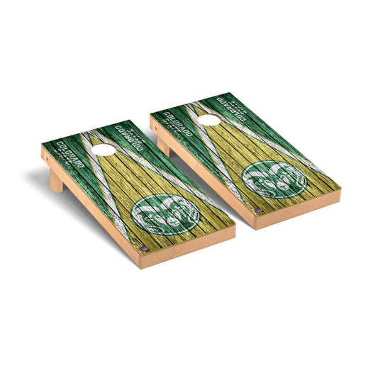 Colorado State Rams Cornhole Board Set - Triangle Weathered Version