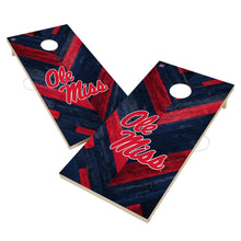 Mississippi Ole Miss Rebels Cornhole Board Set - Herringbone Design
