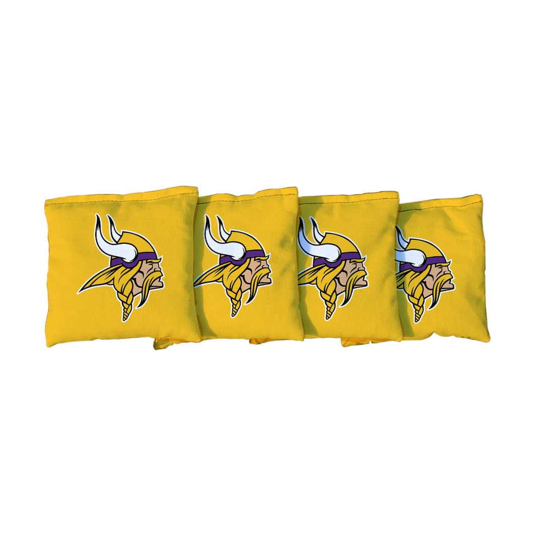 NFL Minnesota Vikings Corn-Filled Cornhole Bags Yellow - 4pk