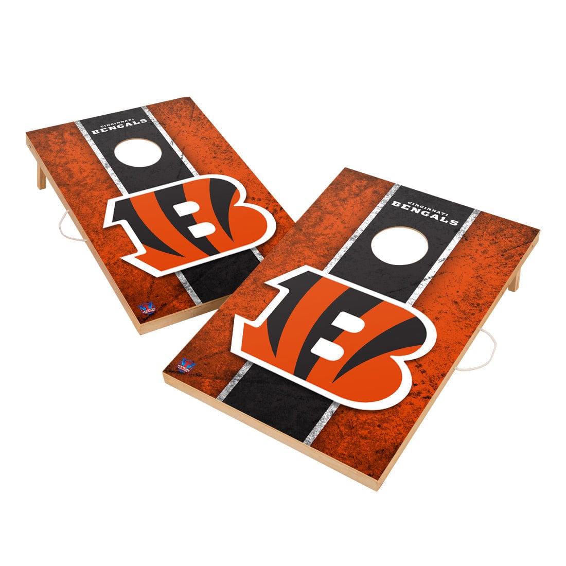 Vintage Cincinnati Bengals NFL Solid Wood 2x3 Cornhole Set