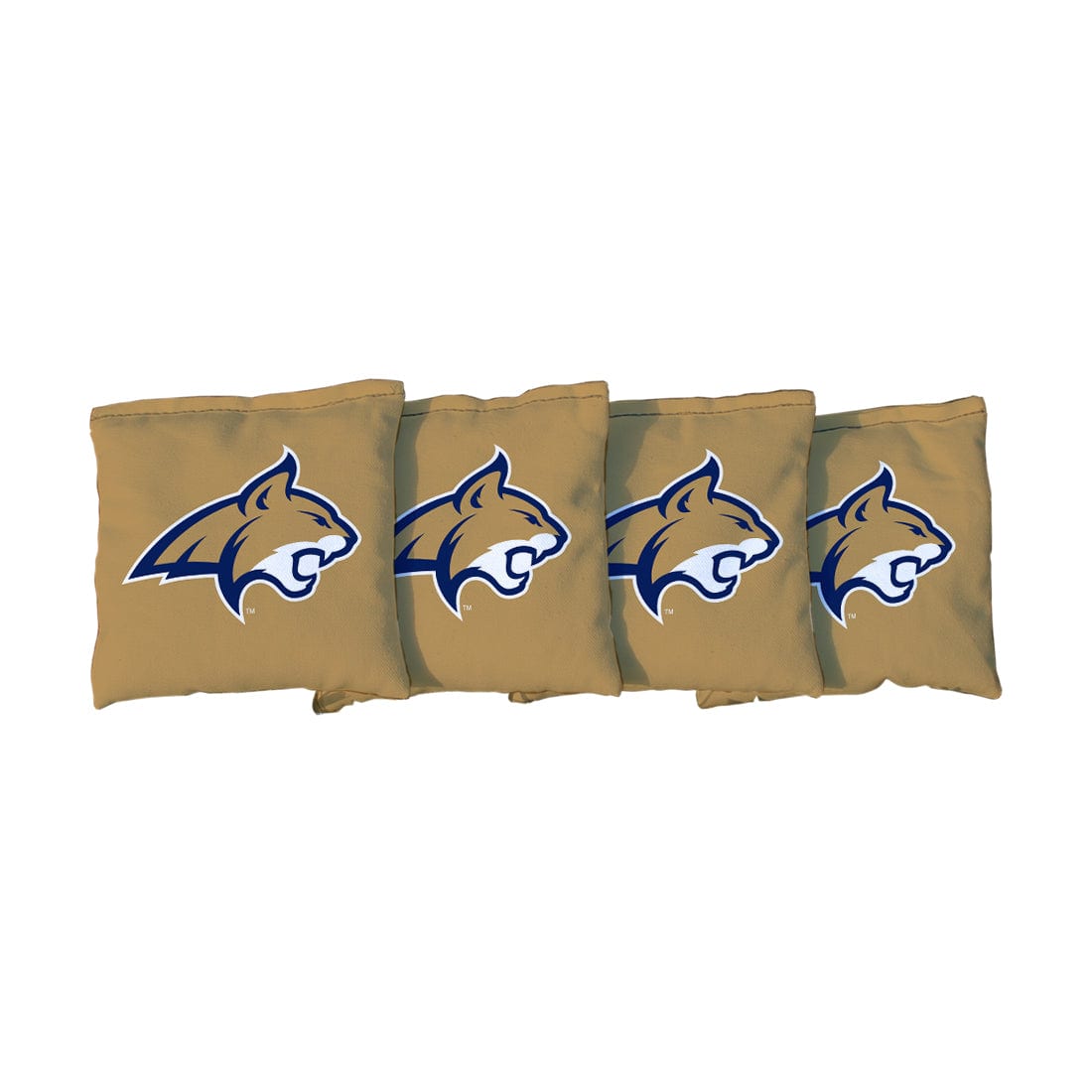 Montana State University Fighting Bobcats Gold Cornhole Bags