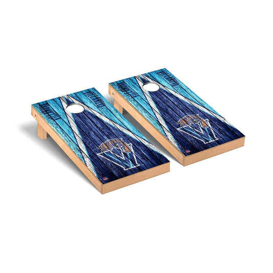 Villanova Wildcats Cornhole Board Set - Triangle Weathered Version