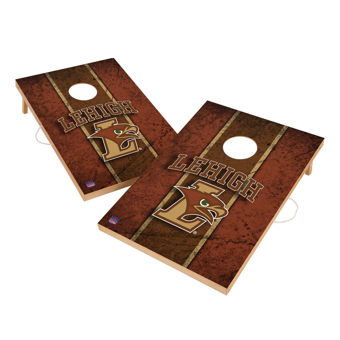 Vintage Lehigh University Mountain Hawks Solid Wood 2x3 Cornhole Set