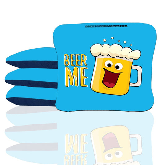 Beer Me Blue Cornhole Bags