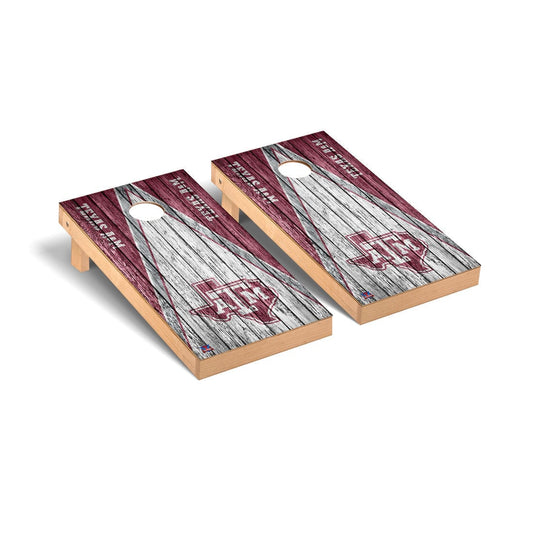 Texas A&M Aggies Cornhole Board Set - Weathered Triangle Version