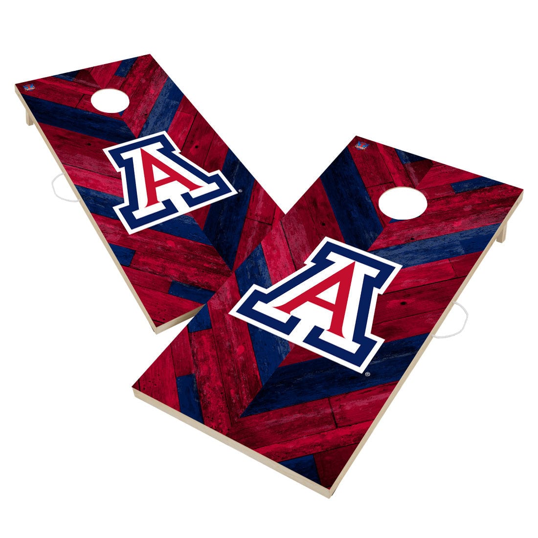 Arizona Wildcats Cornhole Board Set - Herringbone Design