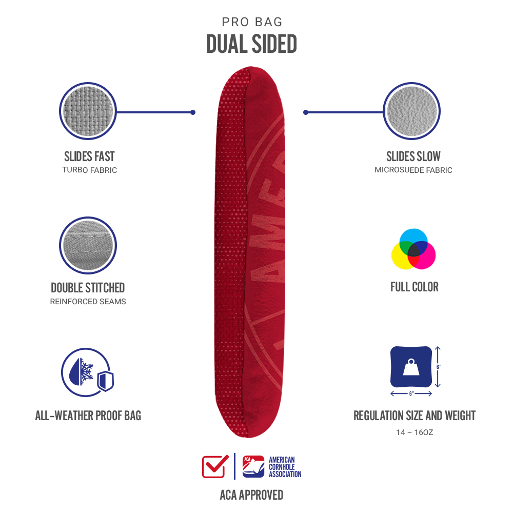 Official ACA Tournament Badge Synergy Pro Red Bag Specs