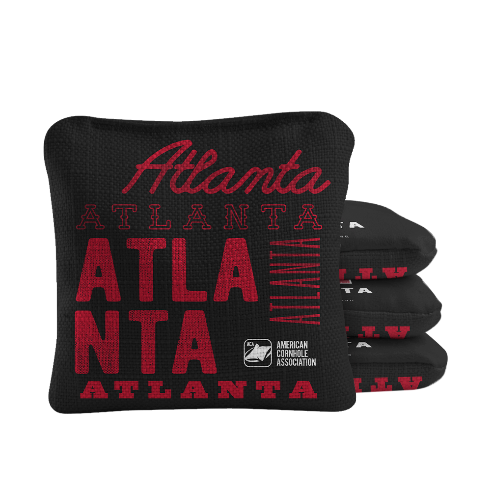 Gameday Atlanta Football Synergy Pro Black Cornhole Bags