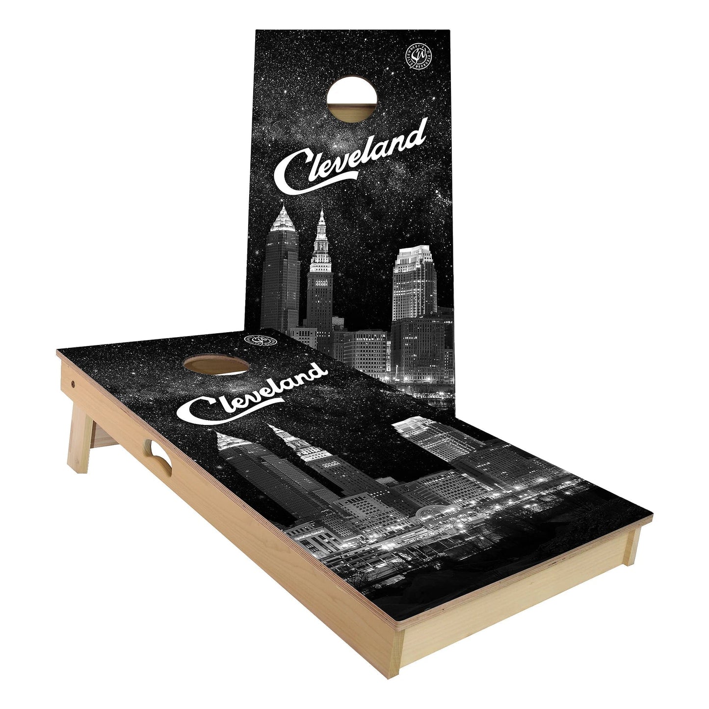 Cleveland at Night Cornhole Boards