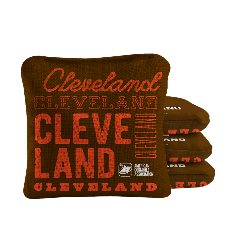 Gameday Cleveland Football Synergy Pro Brown Cornhole Bags