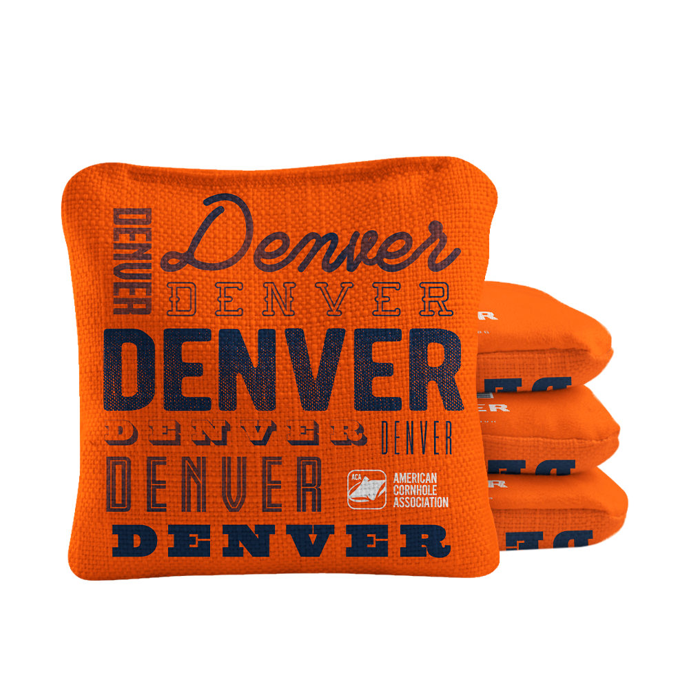 Gameday Denver Football Synergy Pro Orange Cornhole Bags