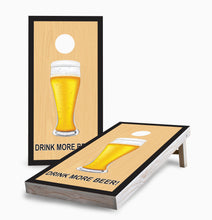 Drink More Beer Glass Cornhole Boards
