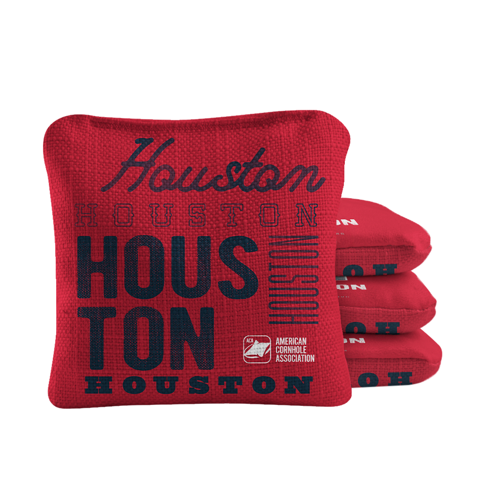 Gameday Houston Football Synergy Pro Red Cornhole Bags