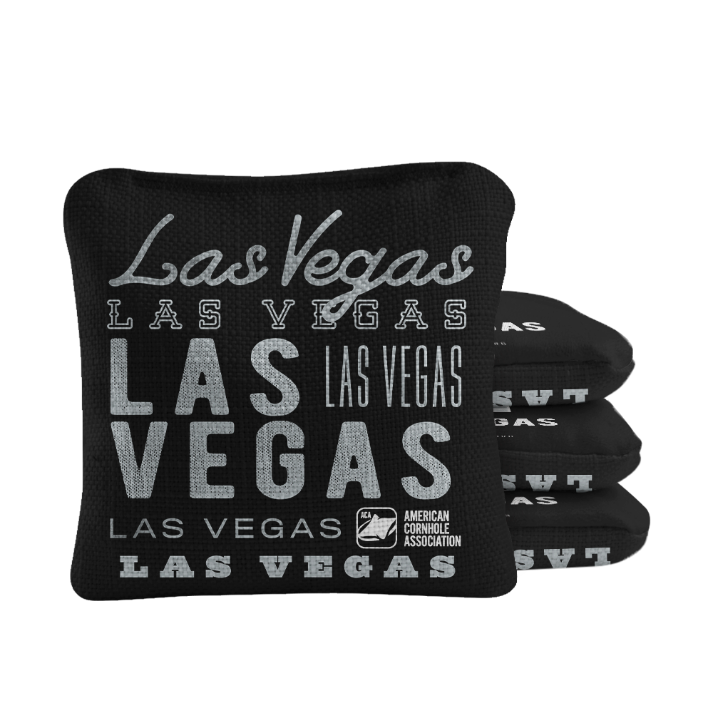 Gameday Las Vegas Football Synergy Pro Black Cornhole Bags