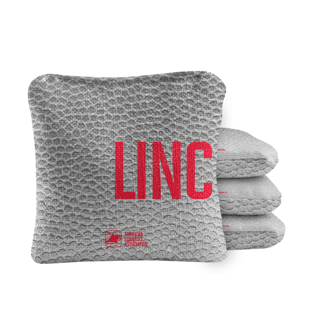 Gameday Lincoln Synergy Pro Gray Cornhole Bags