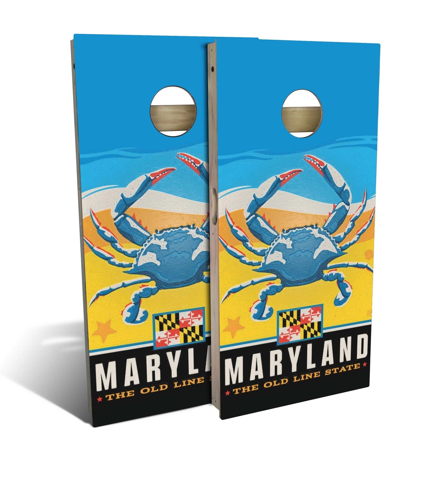 Maryland State Pride Cornhole Boards