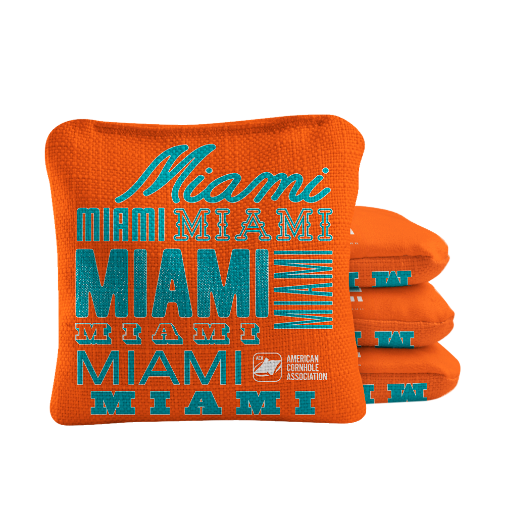 Gameday Miami Football Synergy Pro Orange Cornhole Bags