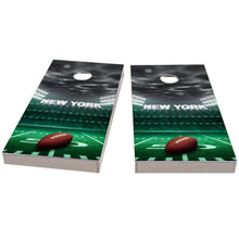 New York J Football Cornhole Boards
