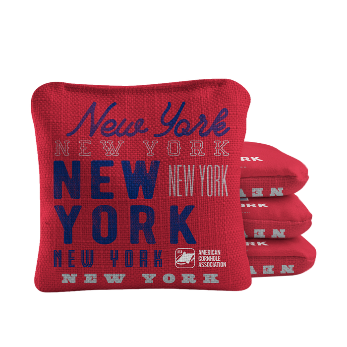 Gameday New York Football Red Synergy Pro Cornhole Bags