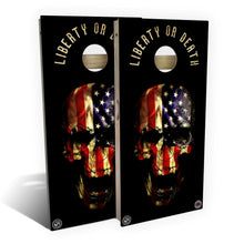 American Flag Skull Weatherproof Cornhole Boards
