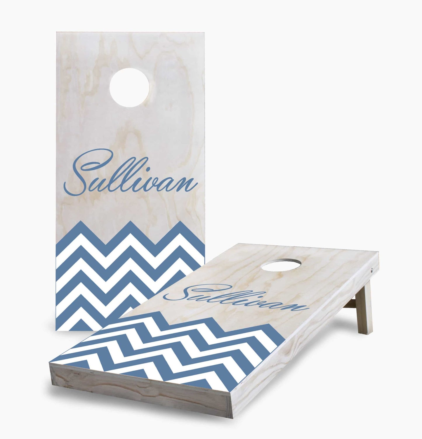 Personalized Chevron Cornhole Boards