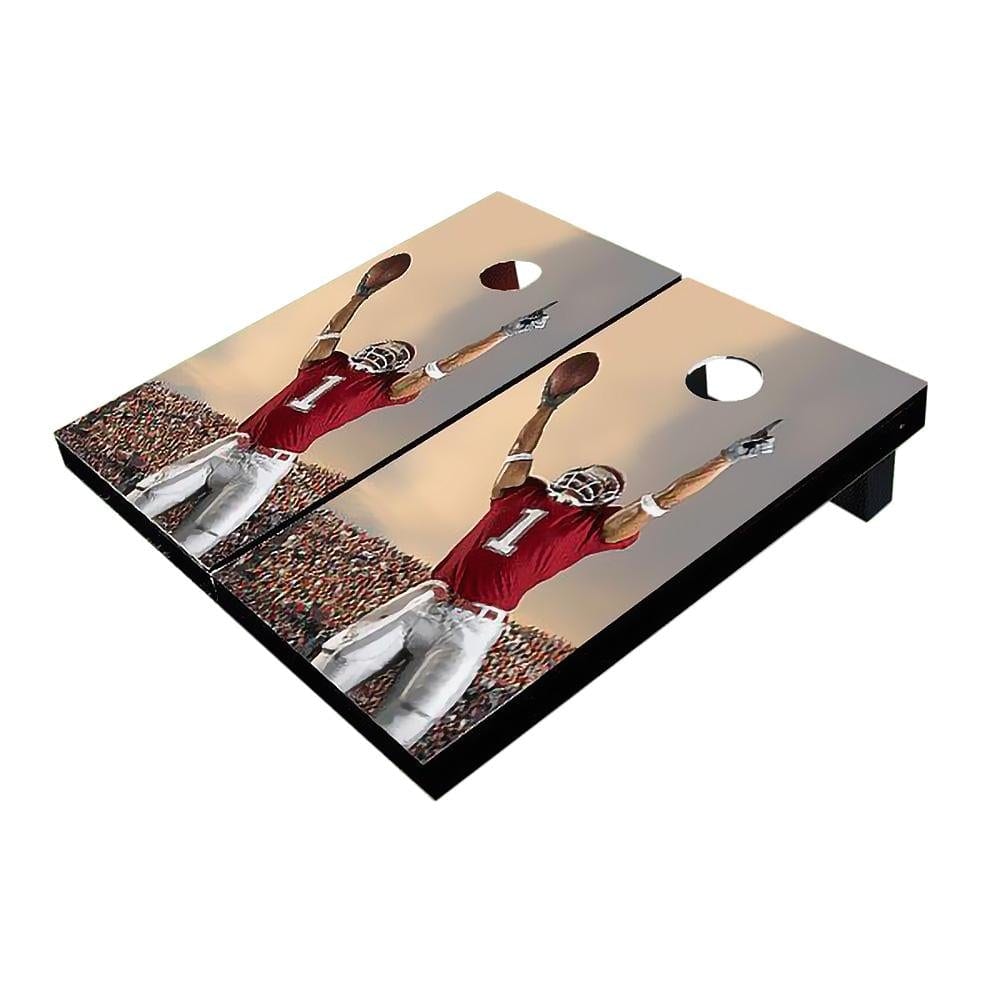 Football Player Victory All-Weather Cornhole Boards