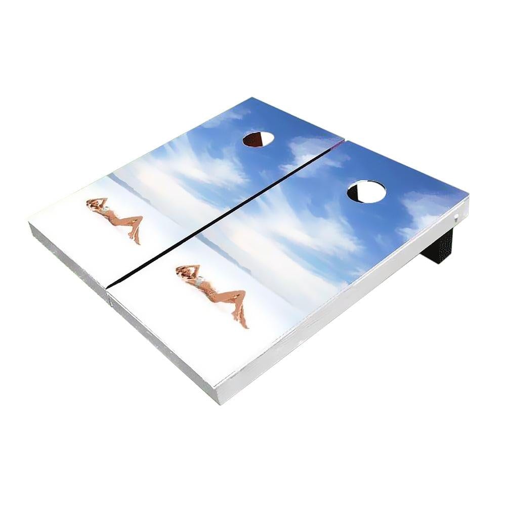 Girl on Beach All-Weather Cornhole Boards