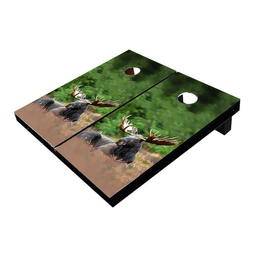 Moose In Grass All-Weather Cornhole Boards