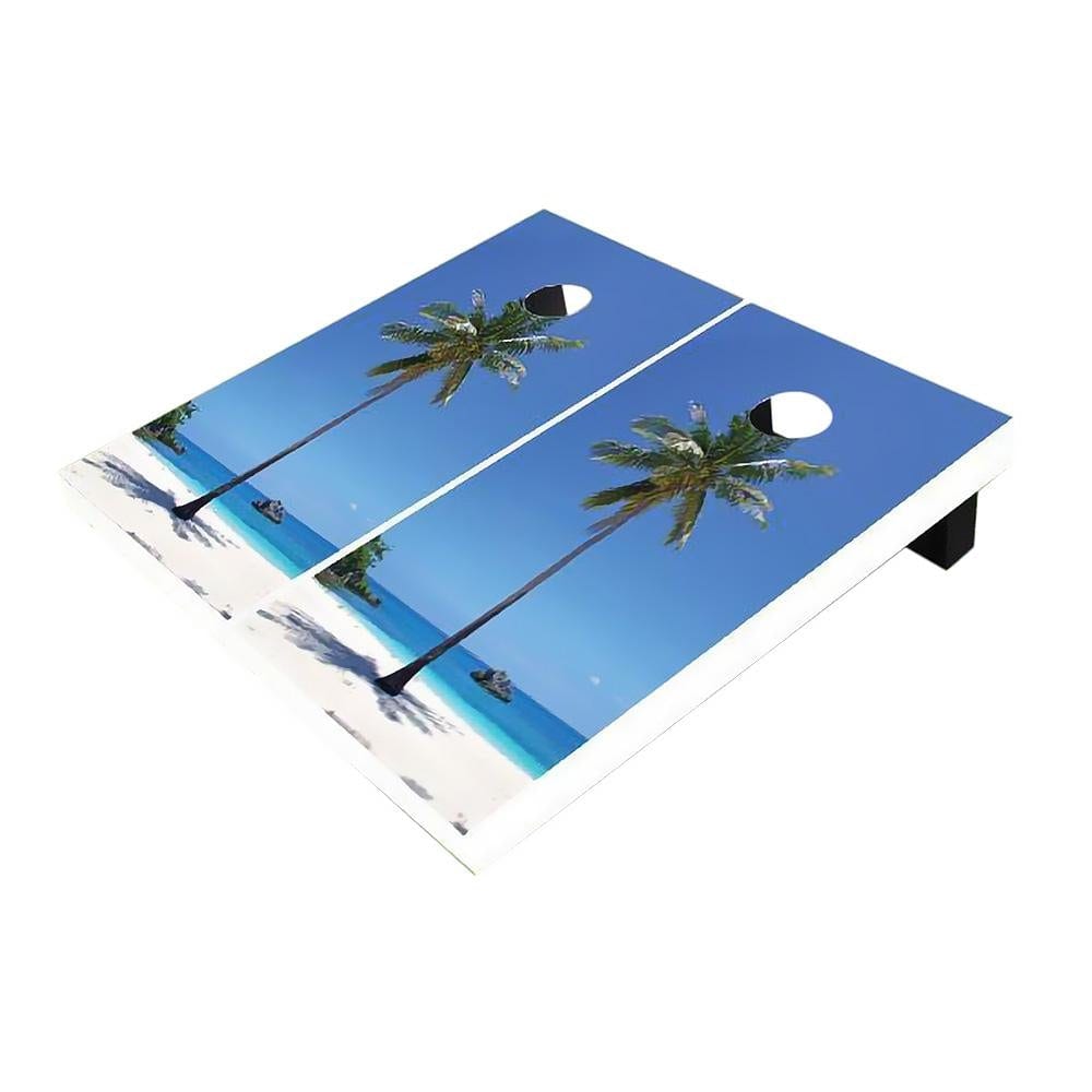 Single Palm Tree All-Weather Cornhole Boards