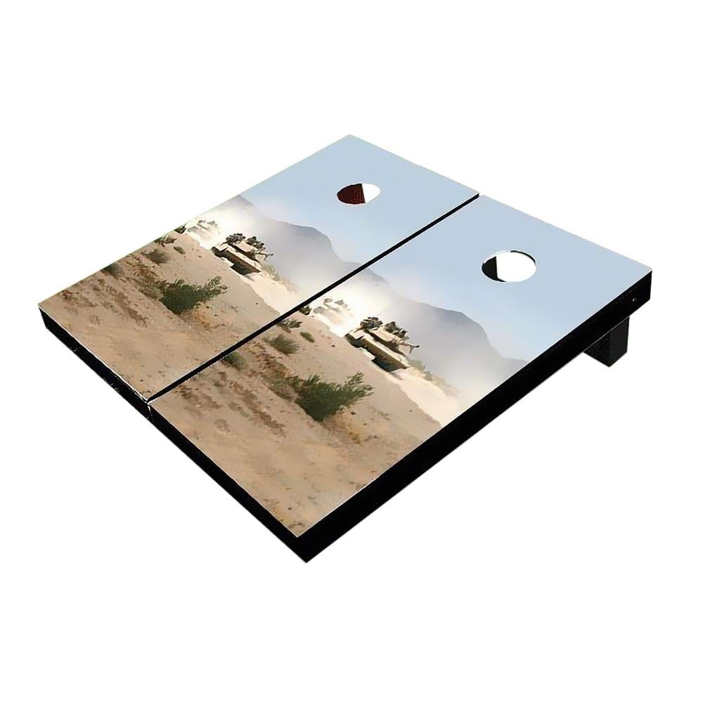 Tank On Dirt Road All-Weather Cornhole Boards