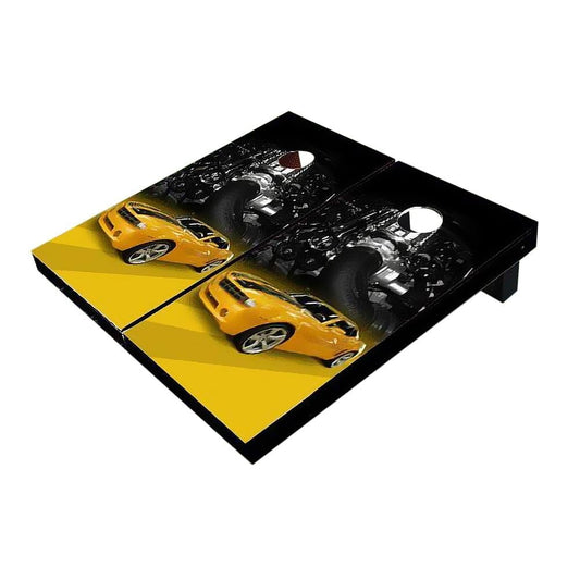 Camaro Yellow All-Weather Cornhole Boards