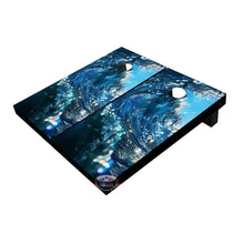 Dark Blue Wave All-Weather Cornhole Boards
