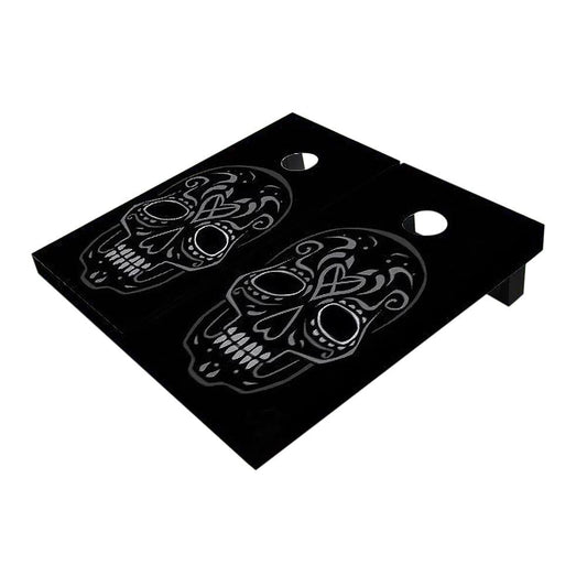 Dia De Los Muertos Negra All-Weather Cornhole Boards