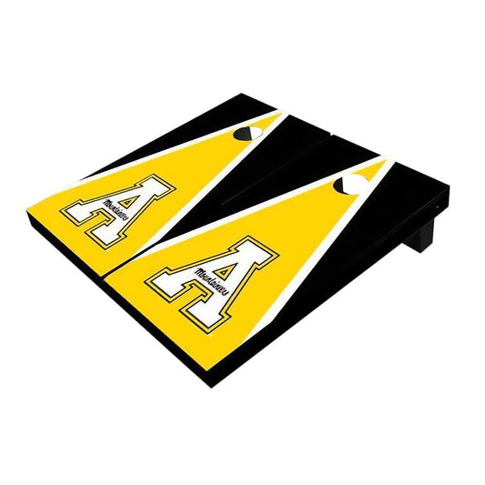 Appalachian State Yellow And Black Triangle Cornhole Boards