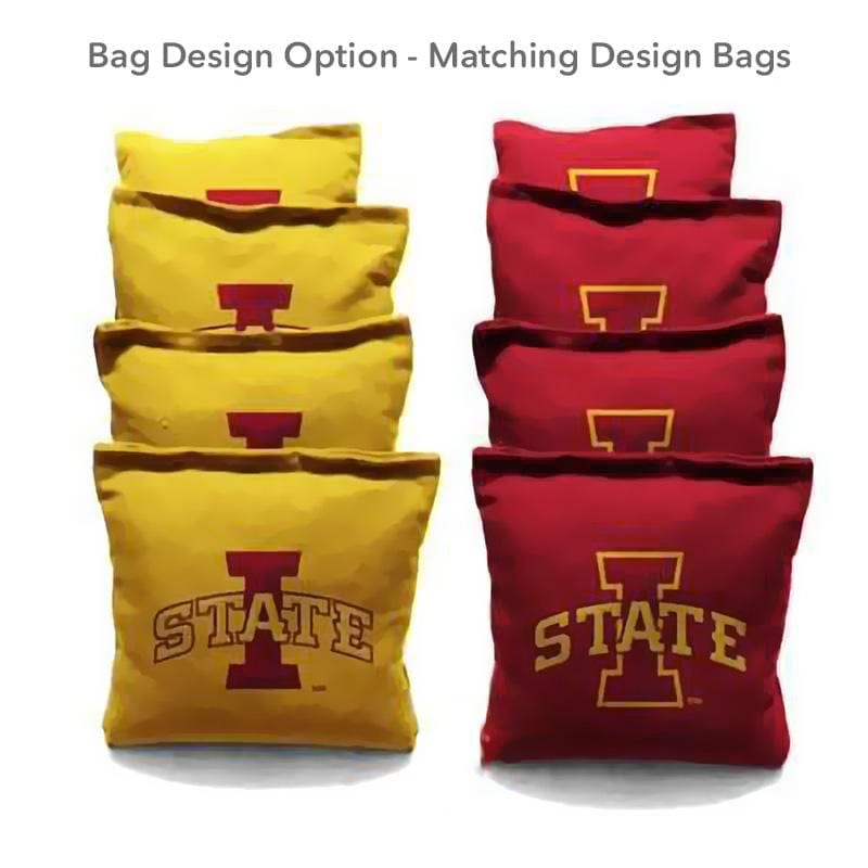 Iowa State Alternating Diamond team logo cornhole