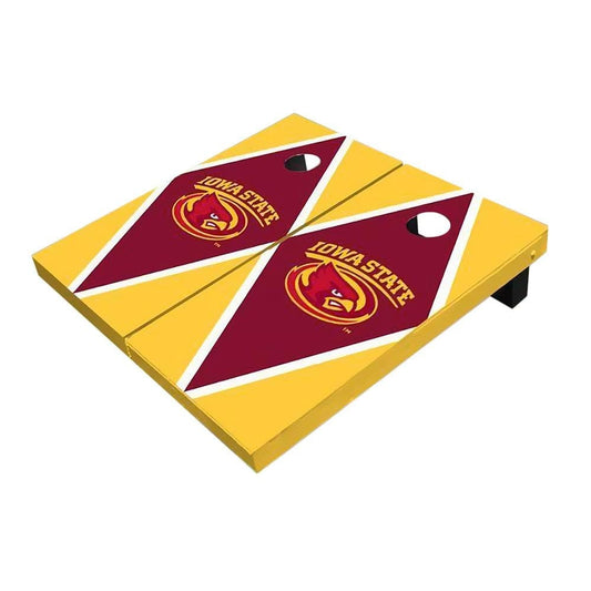 Iowa State Cyclone Red And Yellow Diamond Cornhole Boards