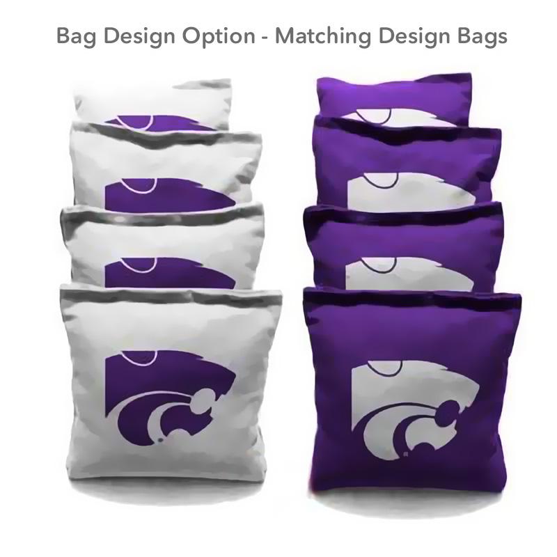 Kansas State Wildcats Triangle team logo cornhole