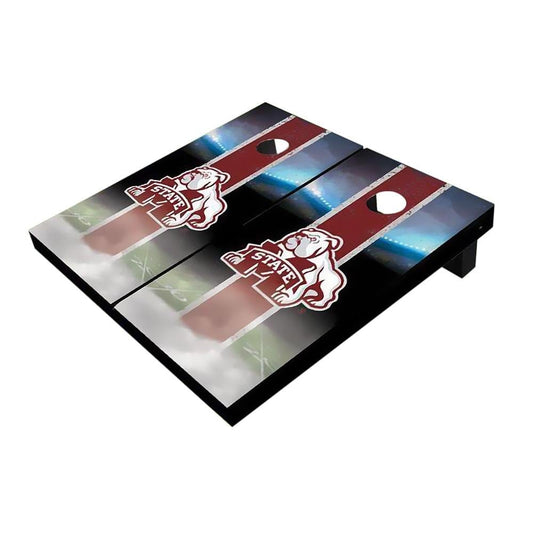 Mississippi State Bulldog Field Maroon Cornhole Boards