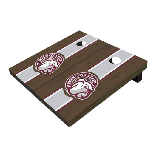 Mississippi State Bulldog Head Maroon Onyx Cornhole Boards