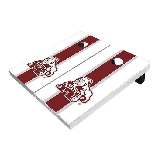 Mississippi State Bulldog Maroon And White Cornhole Boards