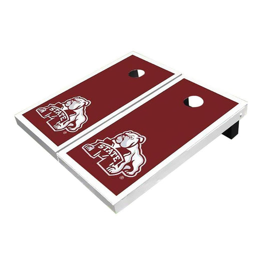 Mississippi State Bulldog White Cornhole Boards