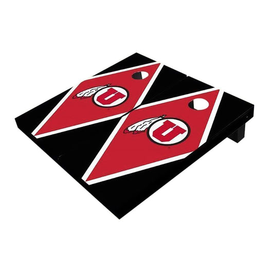 Utah Red And Black Diamond All-Weather Cornhole Boards